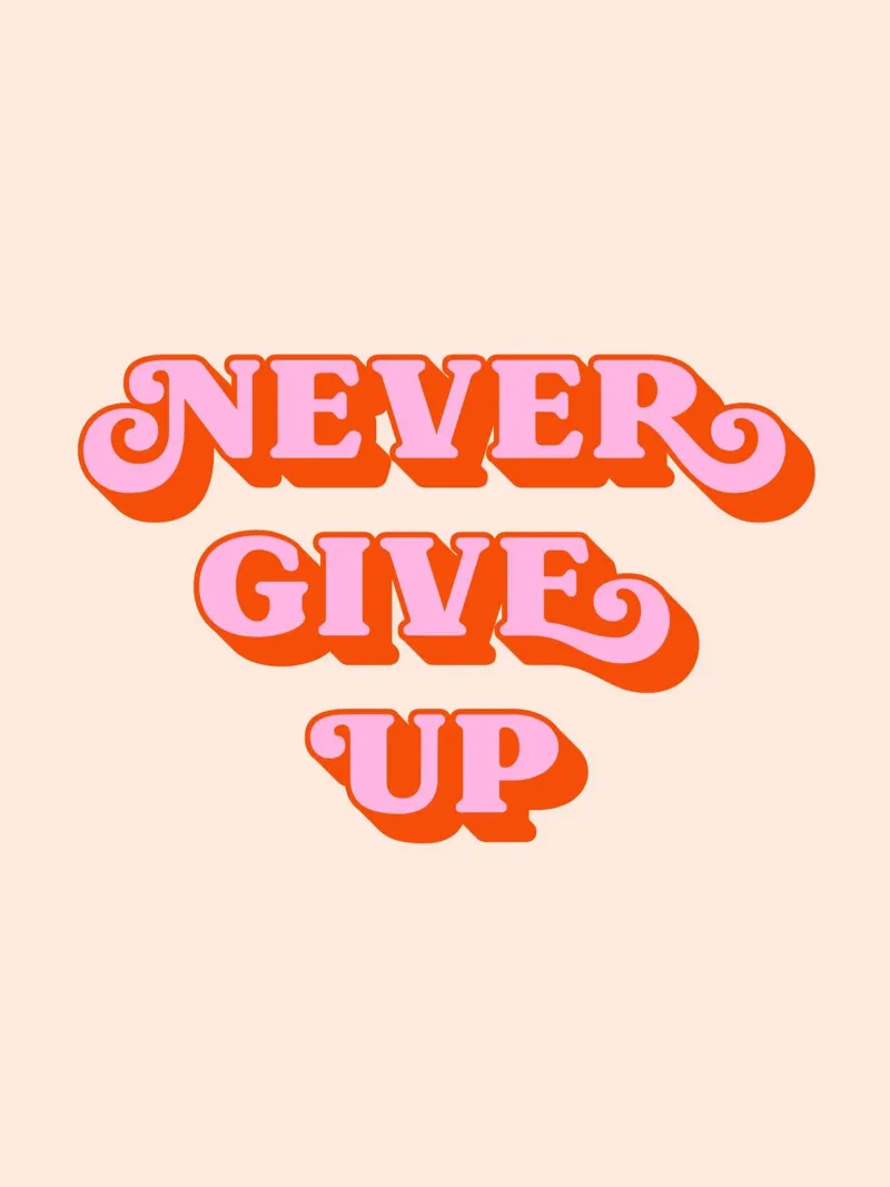 Never give up (Peach tone) alu-dibond by Paigaam Studio