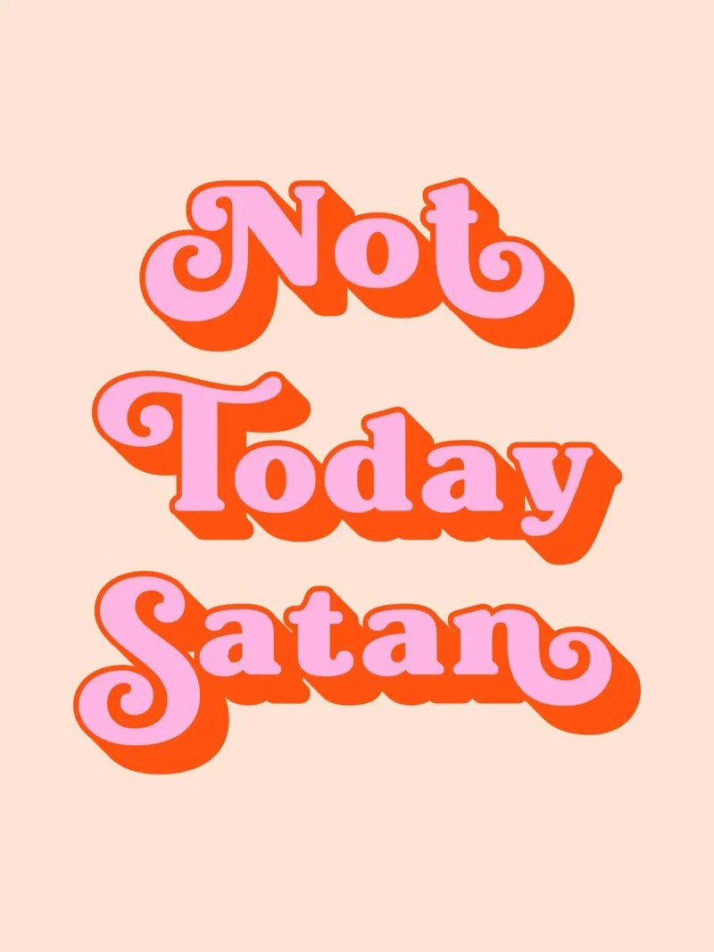 Not Today Satan (Peach tone) hahnemühle by Paigaam Studio