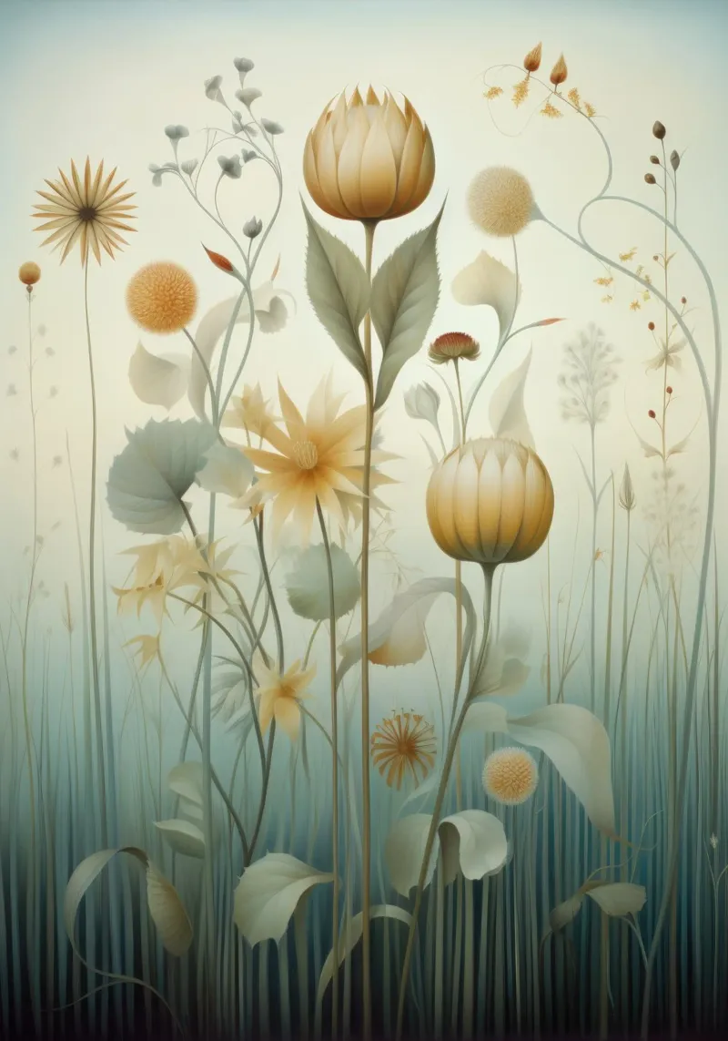 Fiori all'acquerello carta hahnemühle da PosterPrint