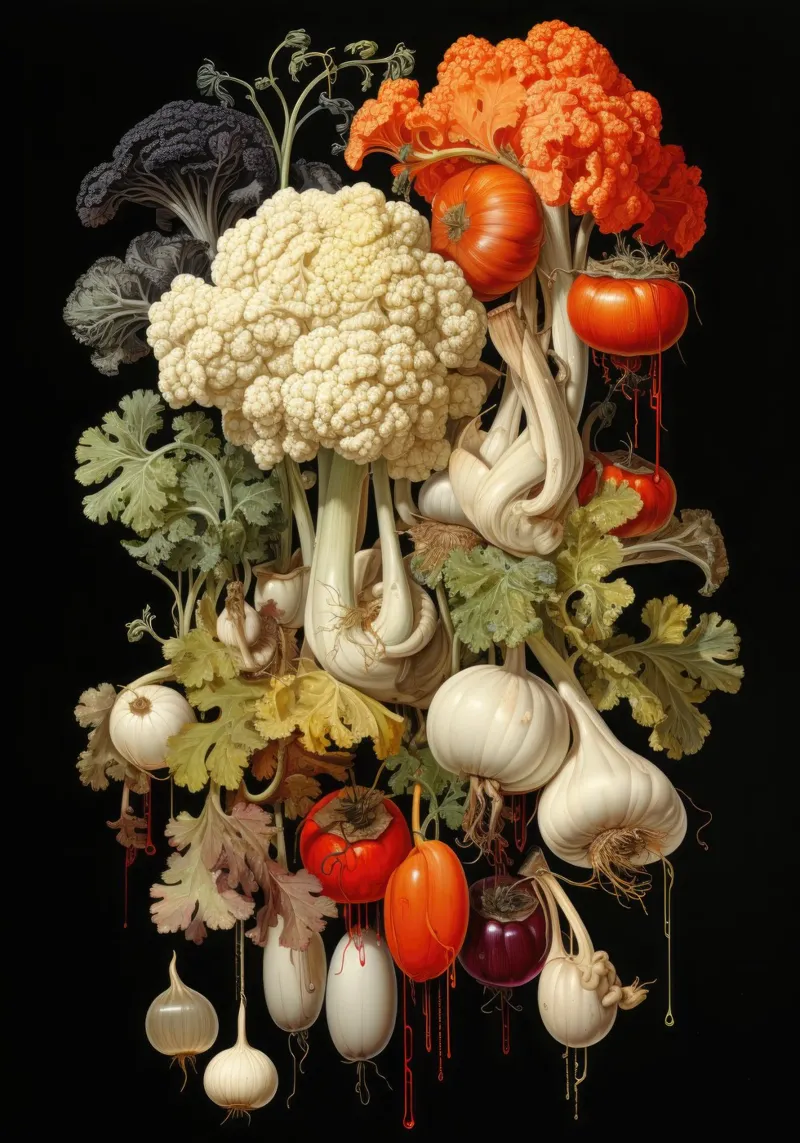 Illustrazione di verdure poster con telaio in alluminio da PosterPrint