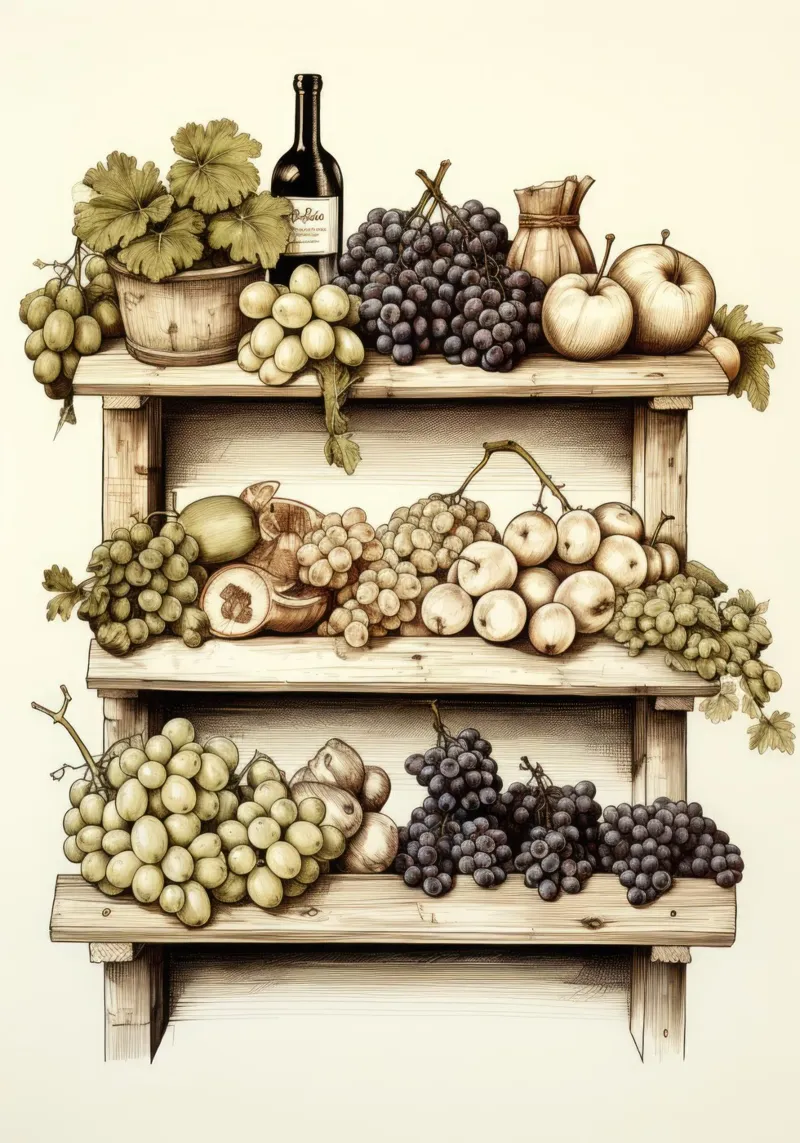 Illustrazione di verdure poster con telaio in plastica da PosterPrint