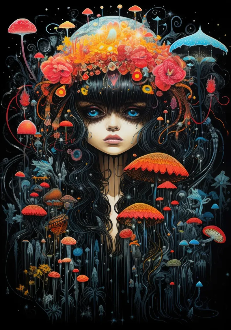 Funghi Psytrance plexiglass da PosterPrint