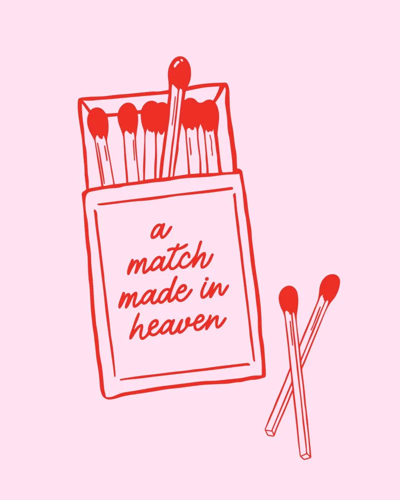 Matchbox Poster, Pink Wall Art, Preppy Cute Graphics canvas by Coquette Club