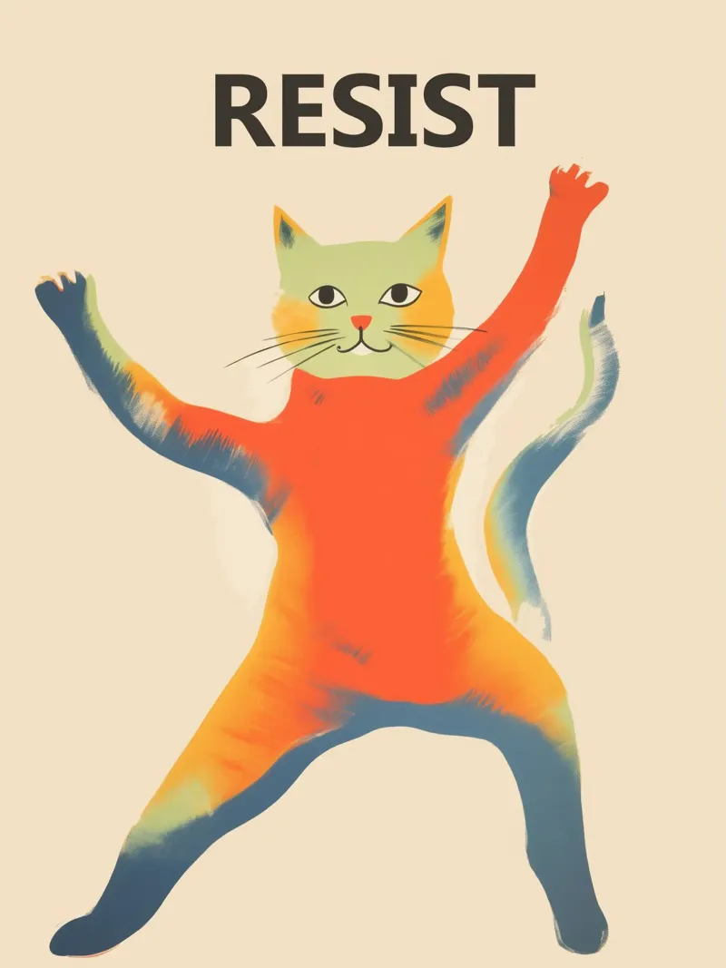Resist | Gatto da combattimento colorato pellicola backlit da Autofocus