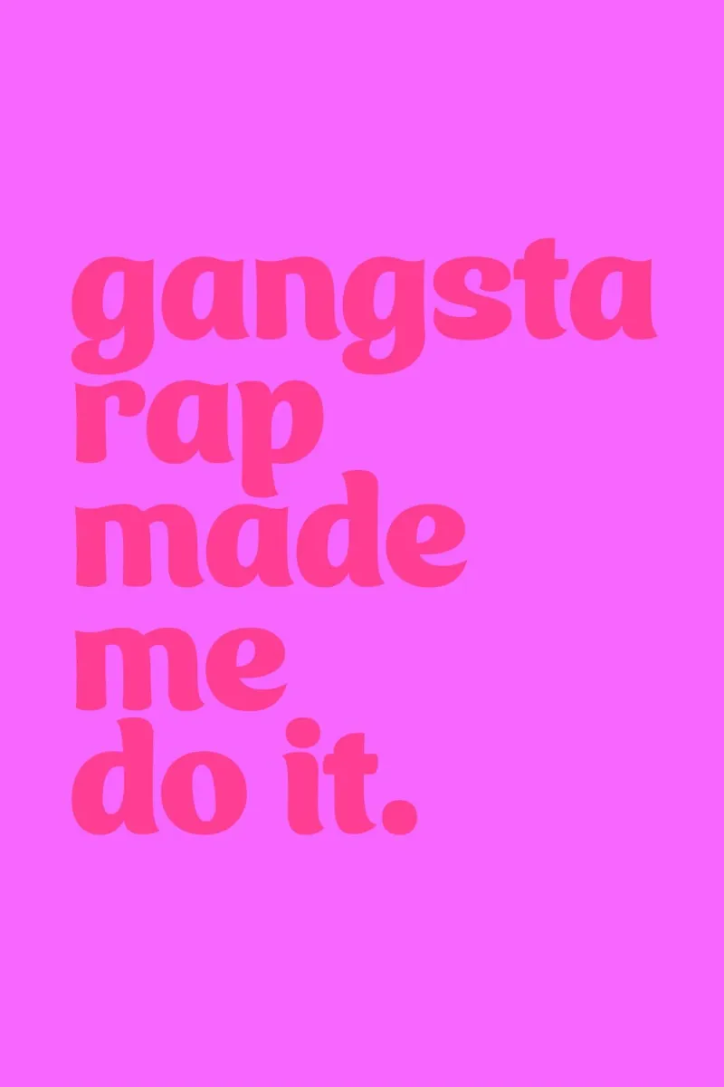Gangsta Rap Made Me Do It canvas by DIGIDAVID