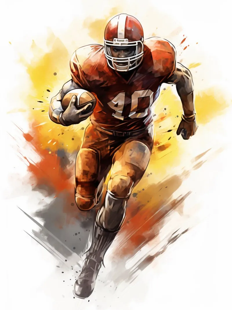 American Football Sketch 2 pellicola backlit da Mateo