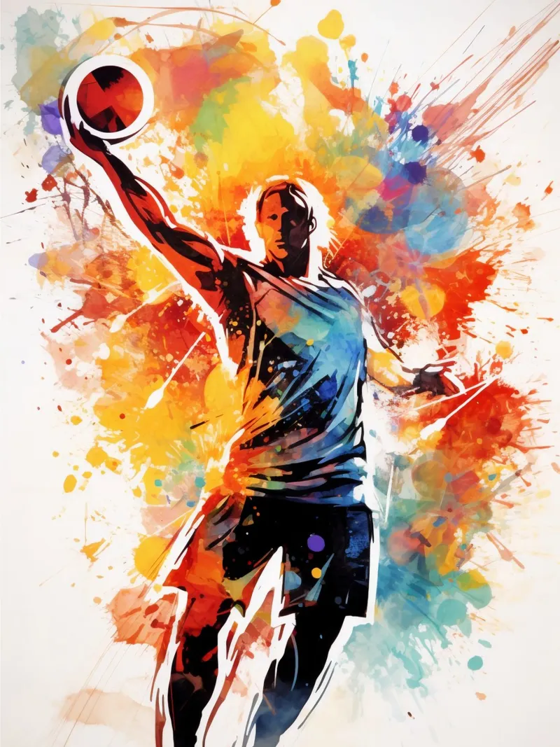 Volleyball Watercolor carta hahnemühle da Mateo