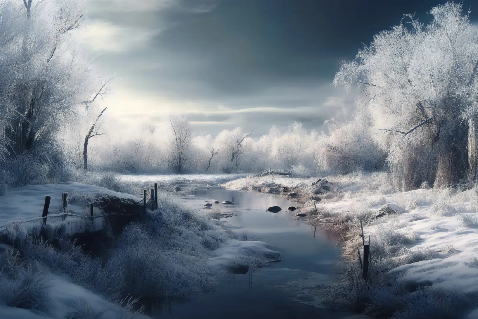 Paesaggio invernale carta hahnemühle da PosterPrint