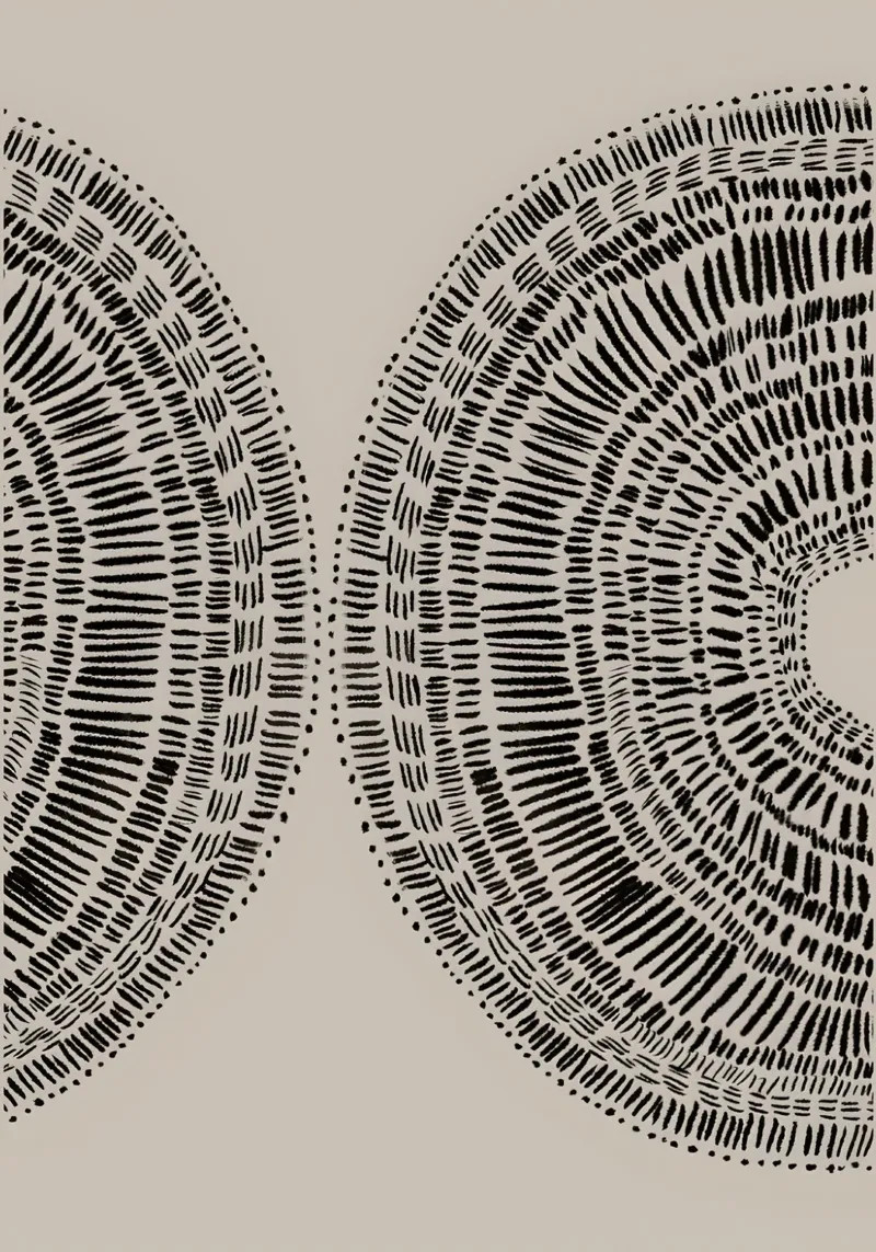 Geometric nature - Rhythmic circles hahnemühle by Kunst und Kontrast