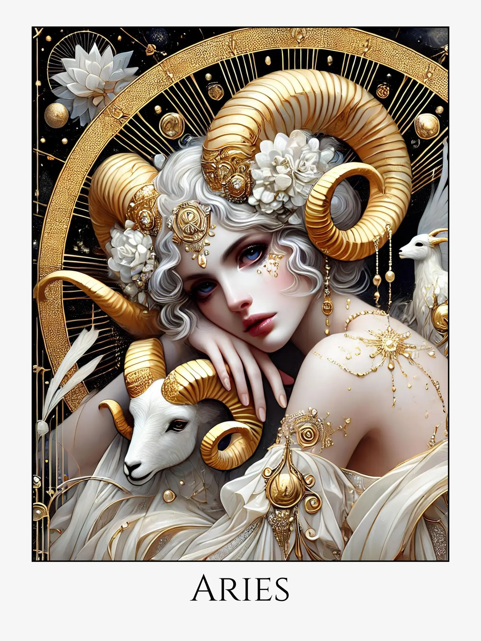 Segno zodiacale Ariete pellicola backlit da Art-Nouveau-Dsg