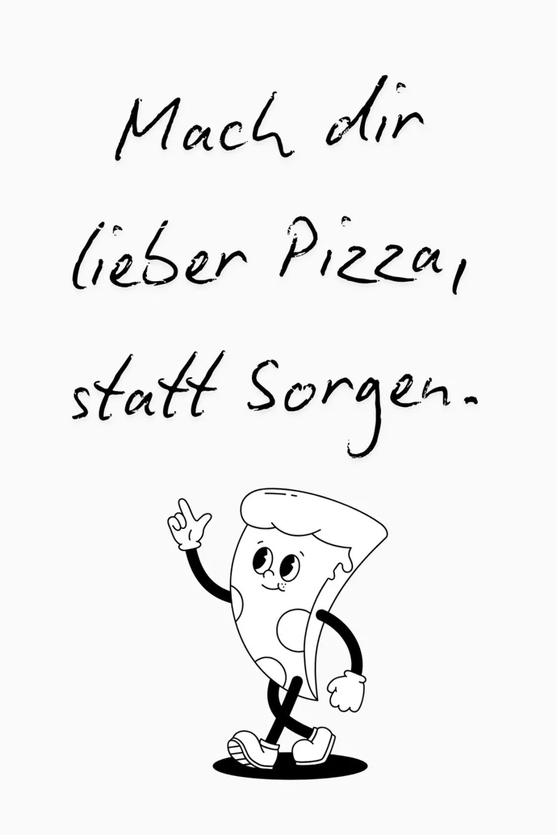 Lieber Pizza, statt Sorgen. pellicola backlit da NORDLICHT DESIGNS