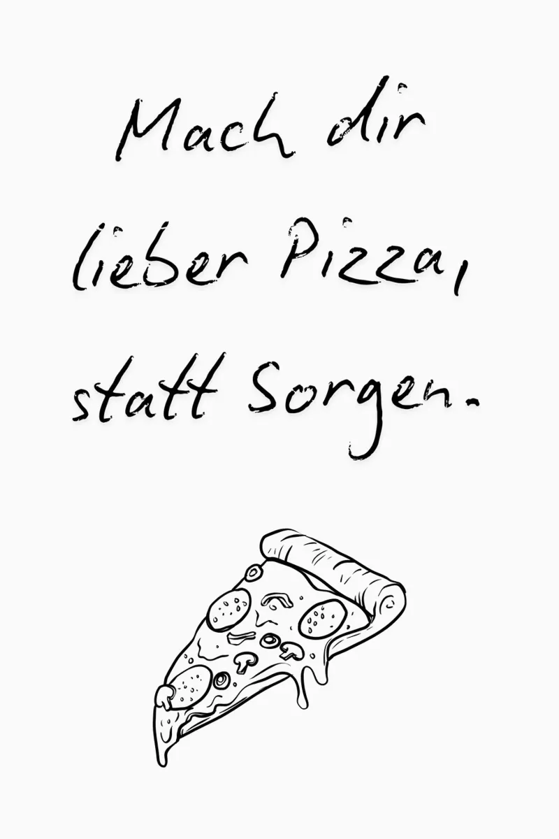 Lieber Pizza, statt Sorgen. pellicola backlit da NORDLICHT DESIGNS