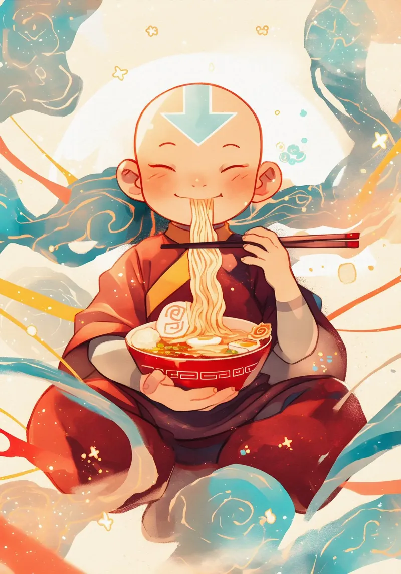 Aang Avatar The Last Airbender Ramen pellicola backlit da CreativeStudio