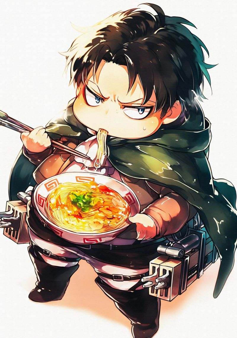 Levi from Attack on titan Ramen pellicola backlit da CreativeStudio