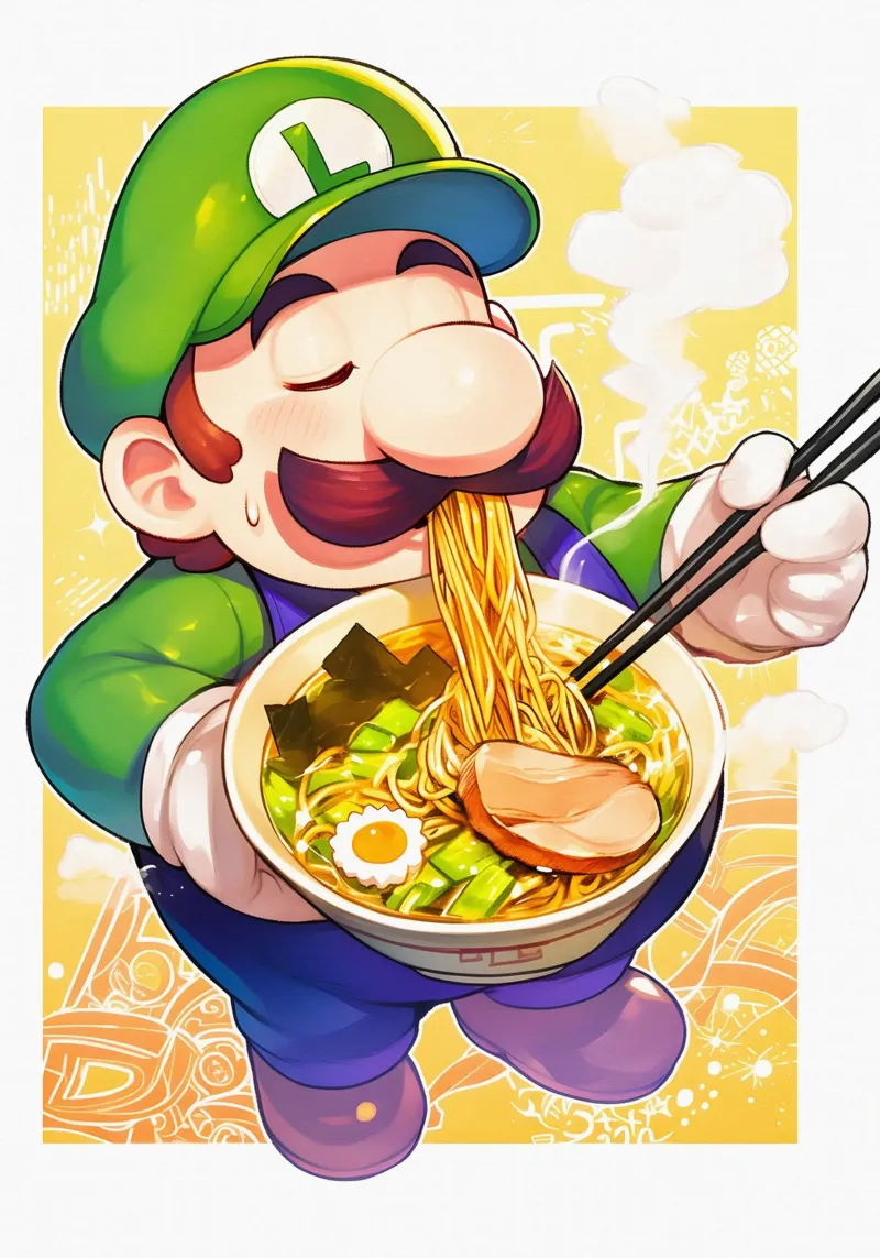 Luigi Ramen pellicola backlit da CreativeStudio