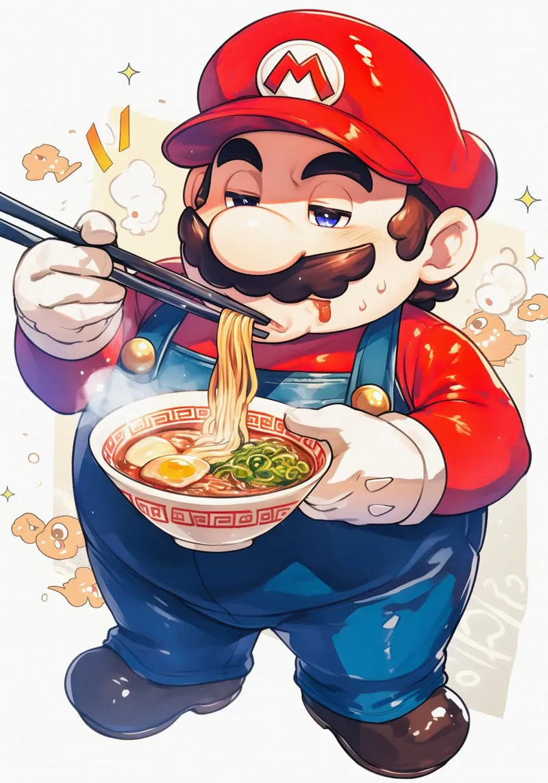 Super Mario Ramen hahnemühle de CreativeStudio