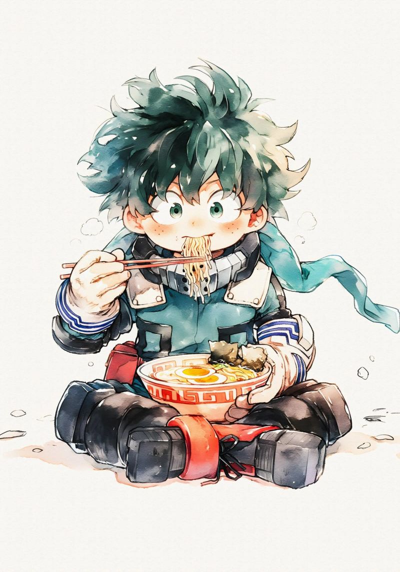 Midoriya Izuku from My Hero Academia Ramen canvas by CreativeStudio