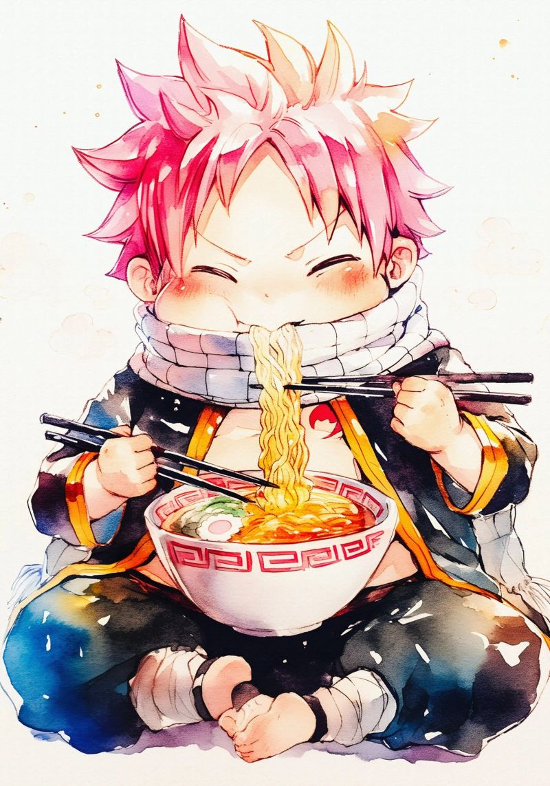 Natsu From Fairy Tail Ramen canvas by CreativeStudio