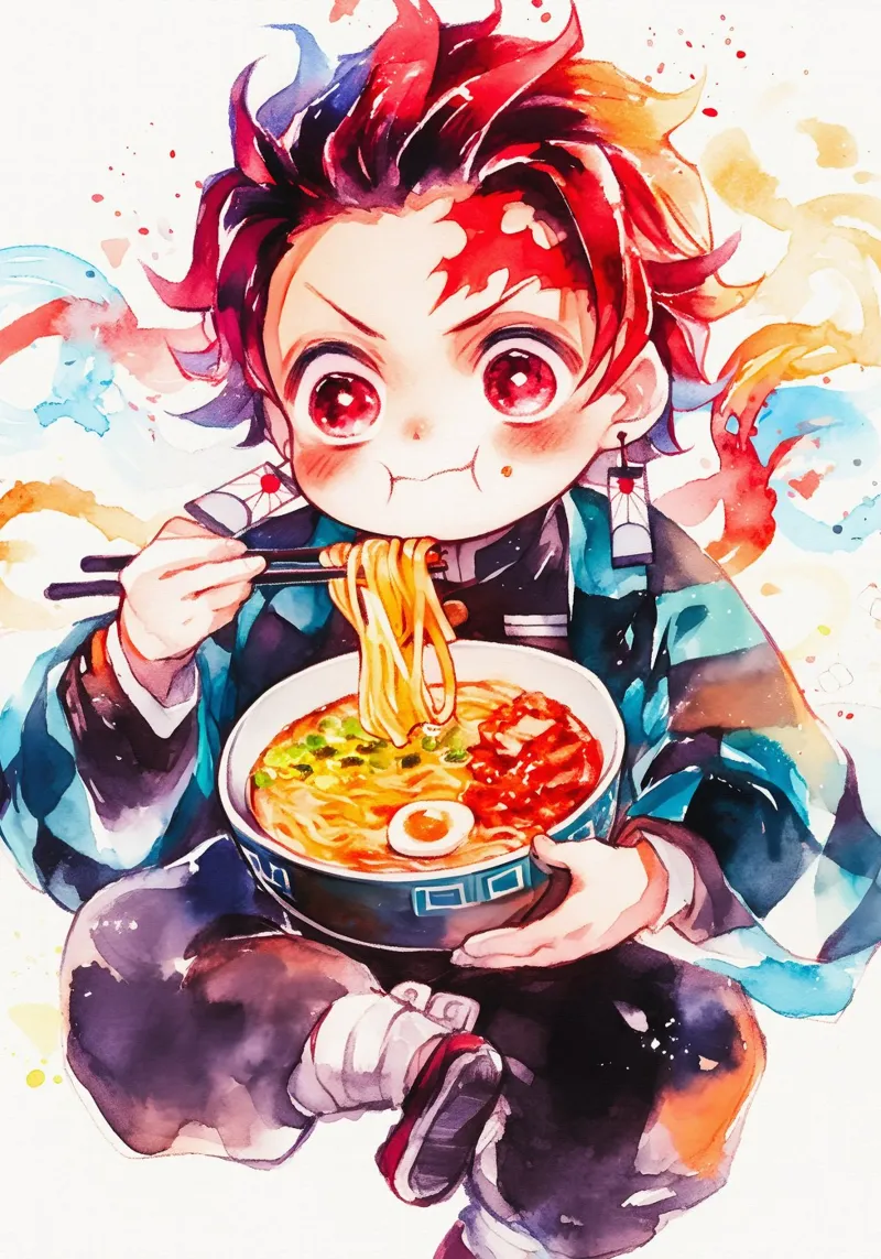 Tanjiro Kamado from Demon Slayer Ramen tela da CreativeStudio