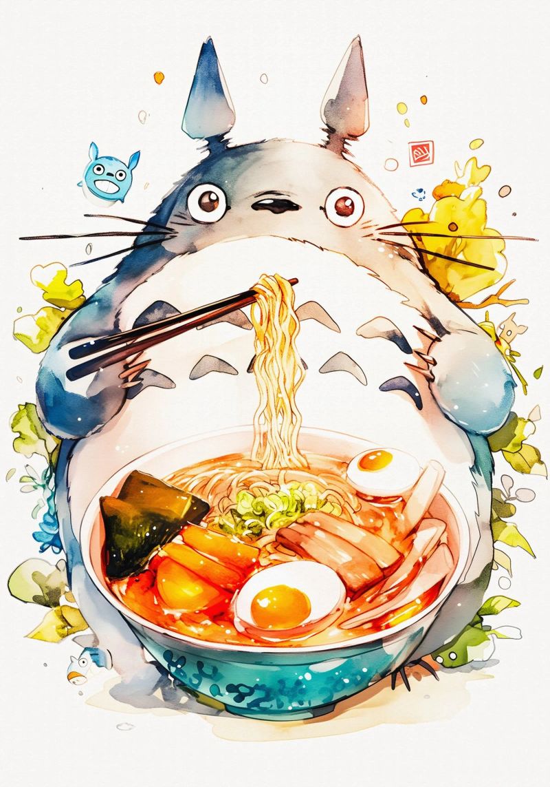 Totoro  Ramen canvas by CreativeStudio