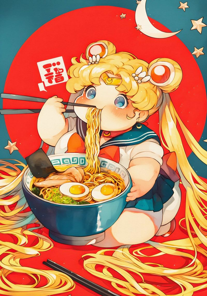 Usagi Tsukino from Sailor Moon Ramen canvas by CreativeStudio