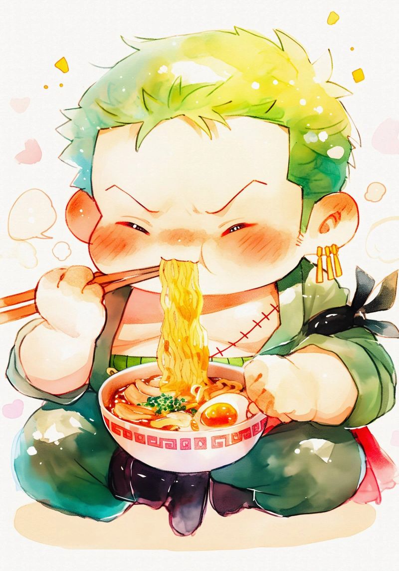 Zoro From One Piece Ramen canvas by CreativeStudio