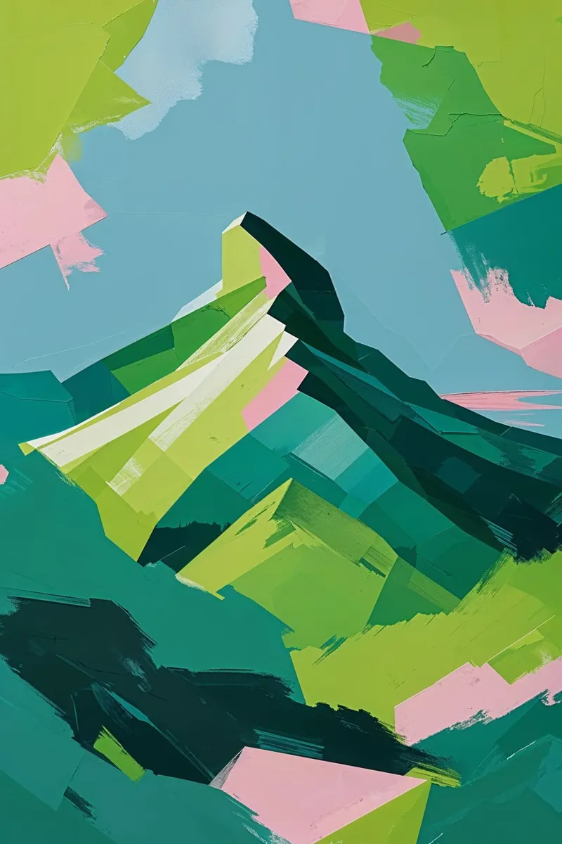 Minimalist Abstract Mountain Scene plexiglass da AlbertKlee