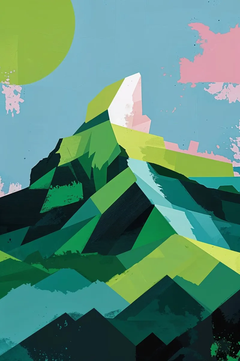 Abstract Peak with Pastel Harmony plexiglass da AlbertKlee