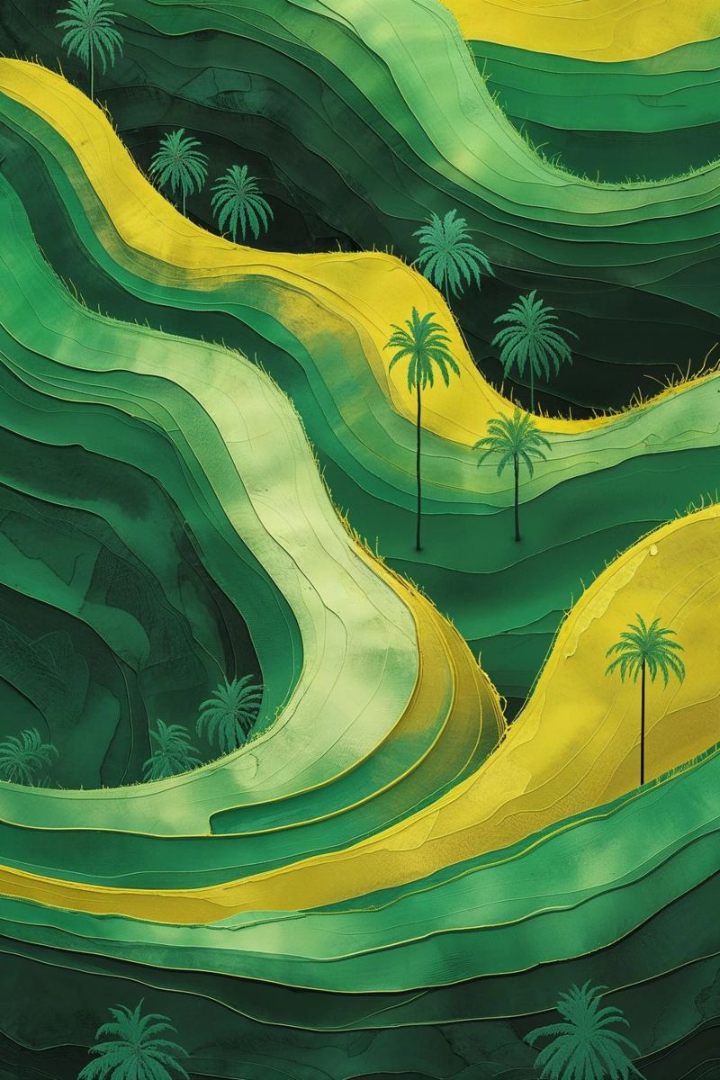 Emerald Pathways of Tranquility poster da AlbertKlee