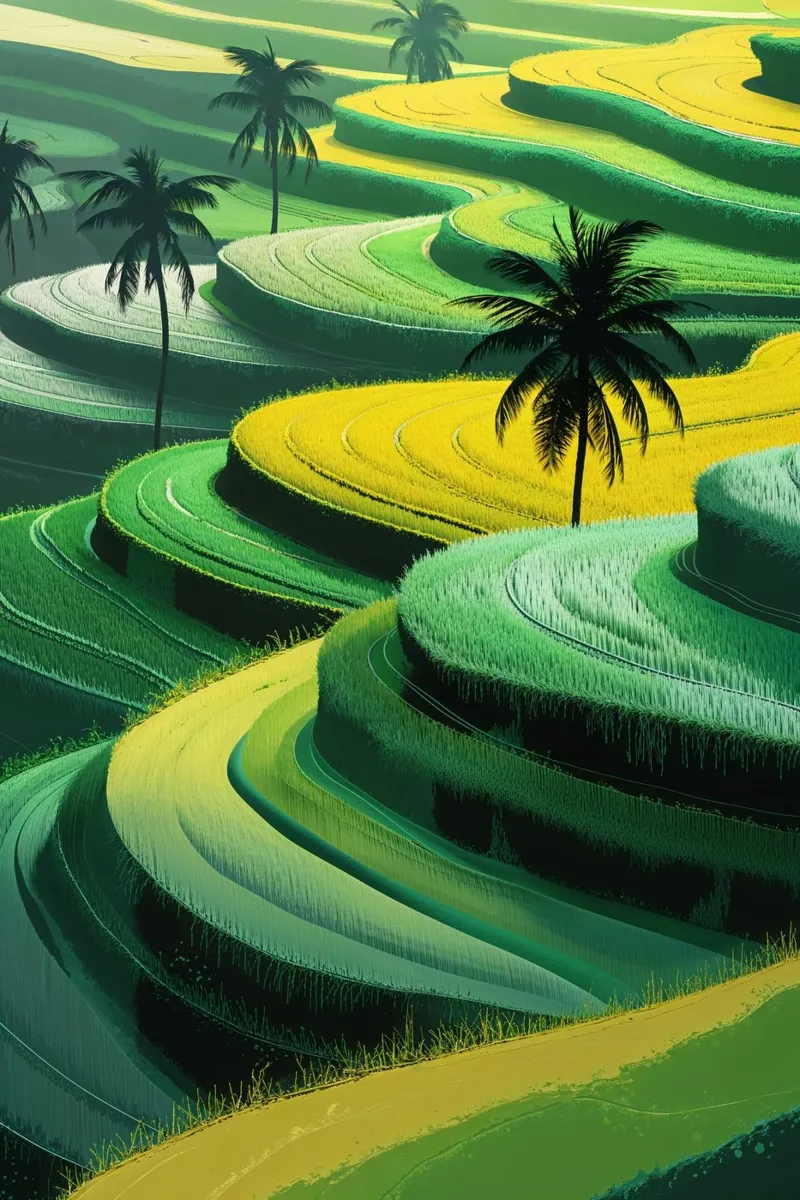 Golden Fields in Rhythmic Harmony hahnemühle by AlbertKlee