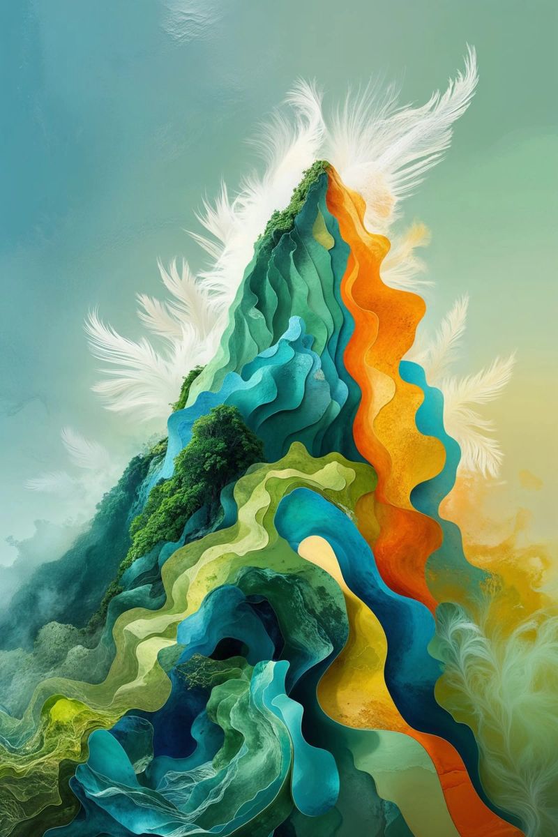Flowing Colors of Nature canvas by AlbertKlee