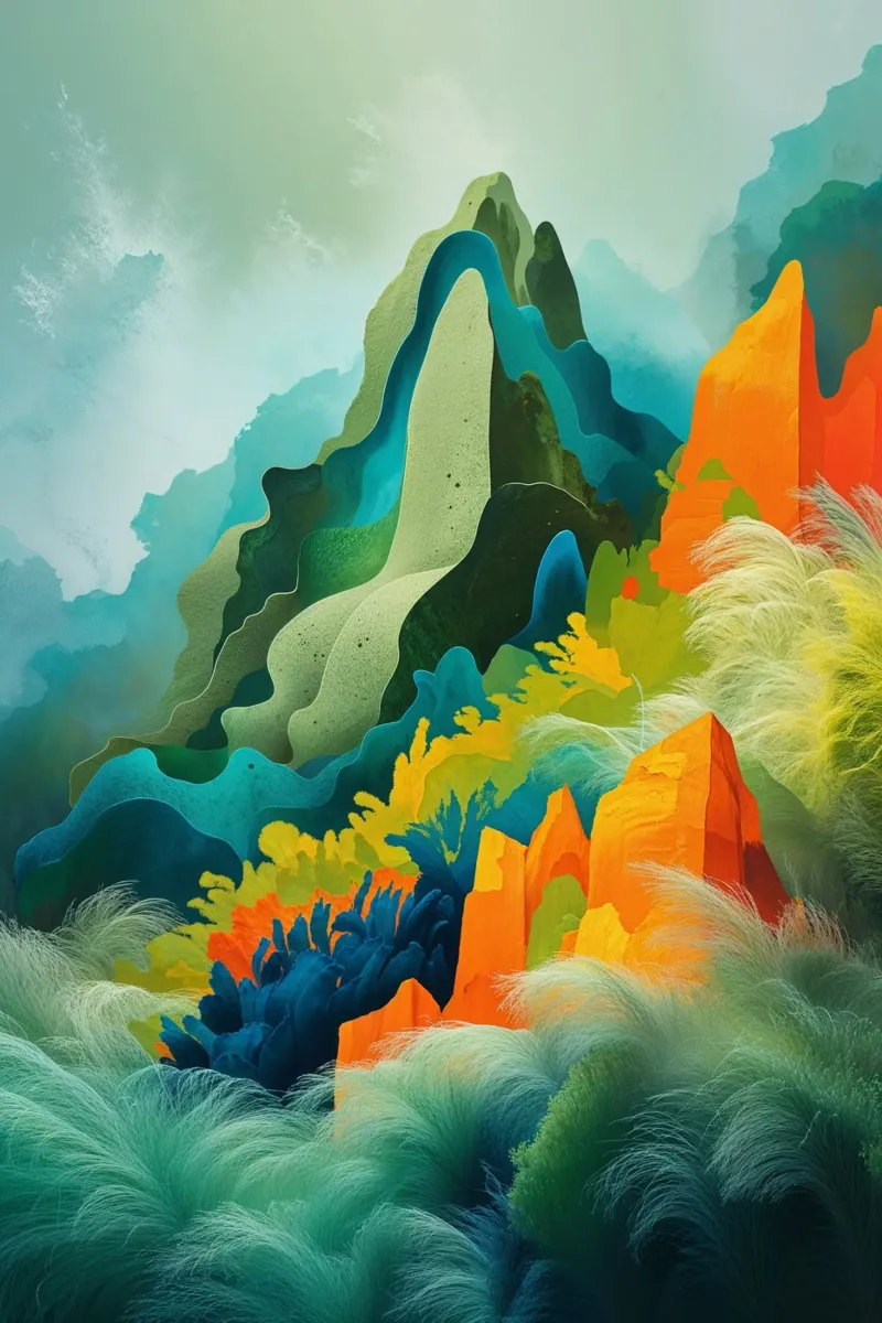 Harmony of Vibrant Landscapes plexiglass da AlbertKlee