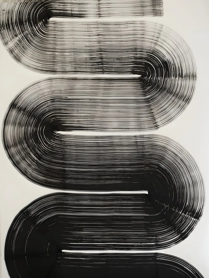 Curve infinite - Astrazione monocromatica plexiglass da Kunst und Kontrast