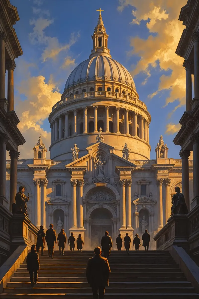 Majestic Perspective of St. Paul’s Cathedral carta hahnemühle da AlbertKlee