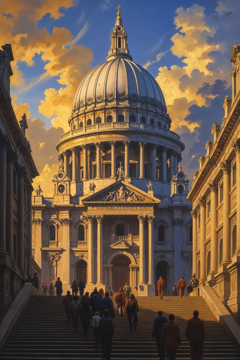 Baroque Splendor: St. Paul’s in Full Glory carta hahnemühle da AlbertKlee