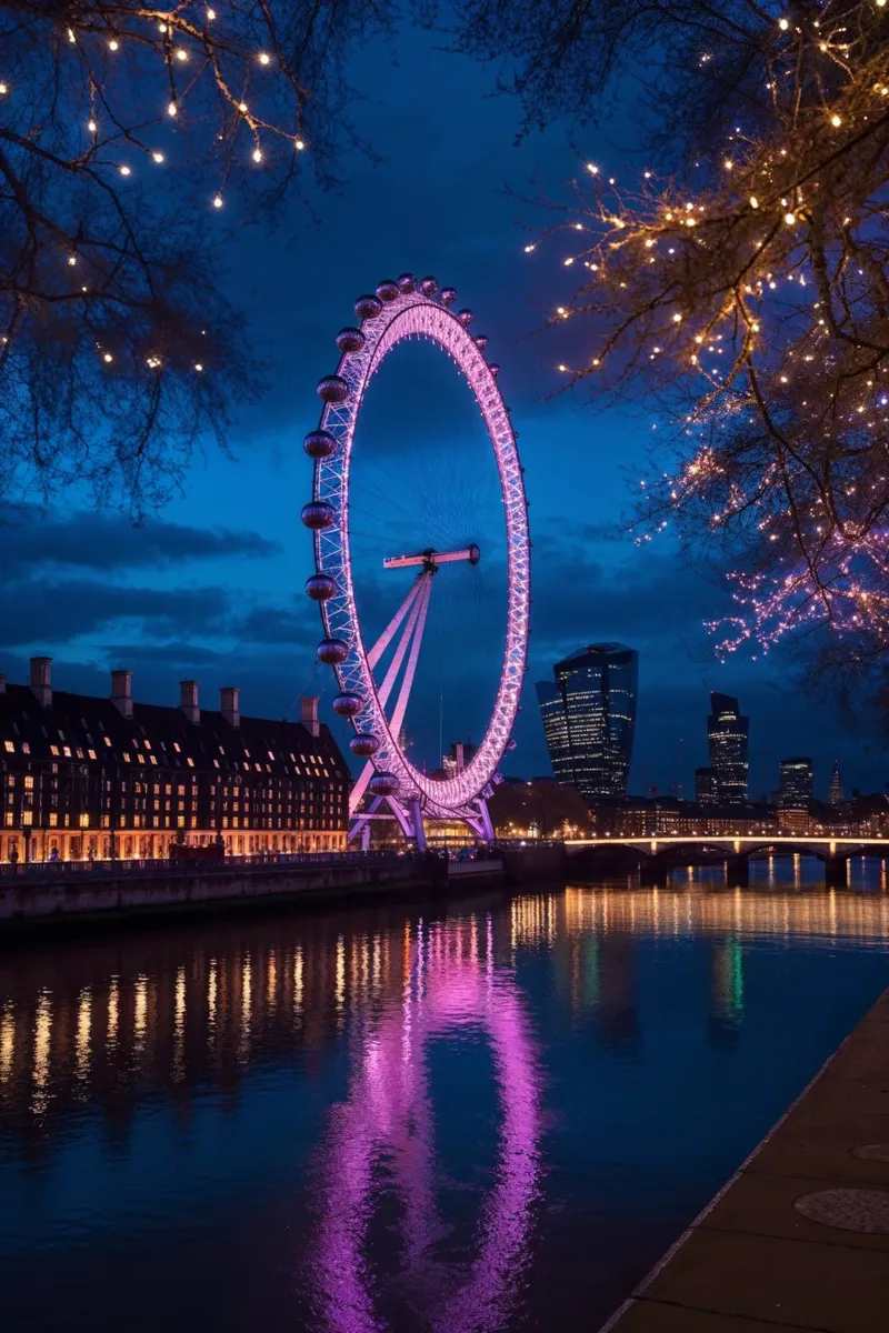 Cinematic View of the London Eye at Twilight plexiglass da AlbertKlee