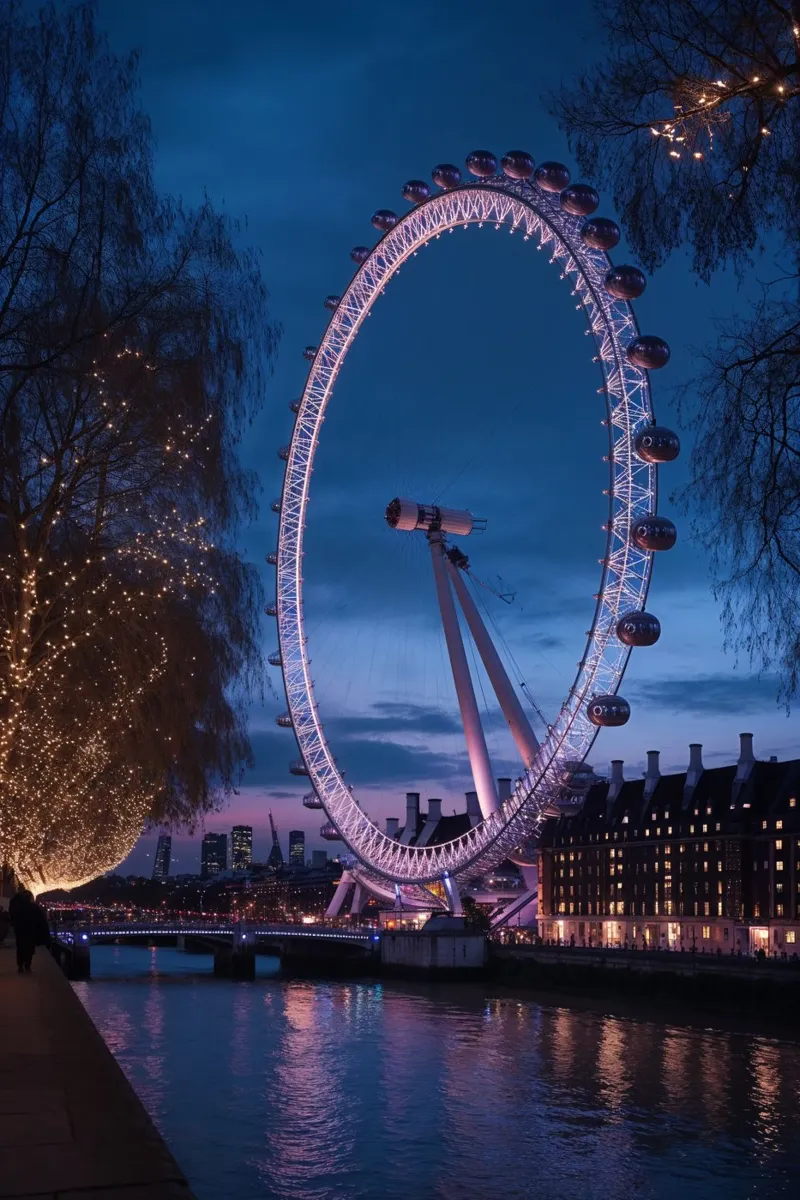 The London Eye Glowing at Twilight carta hahnemühle da AlbertKlee