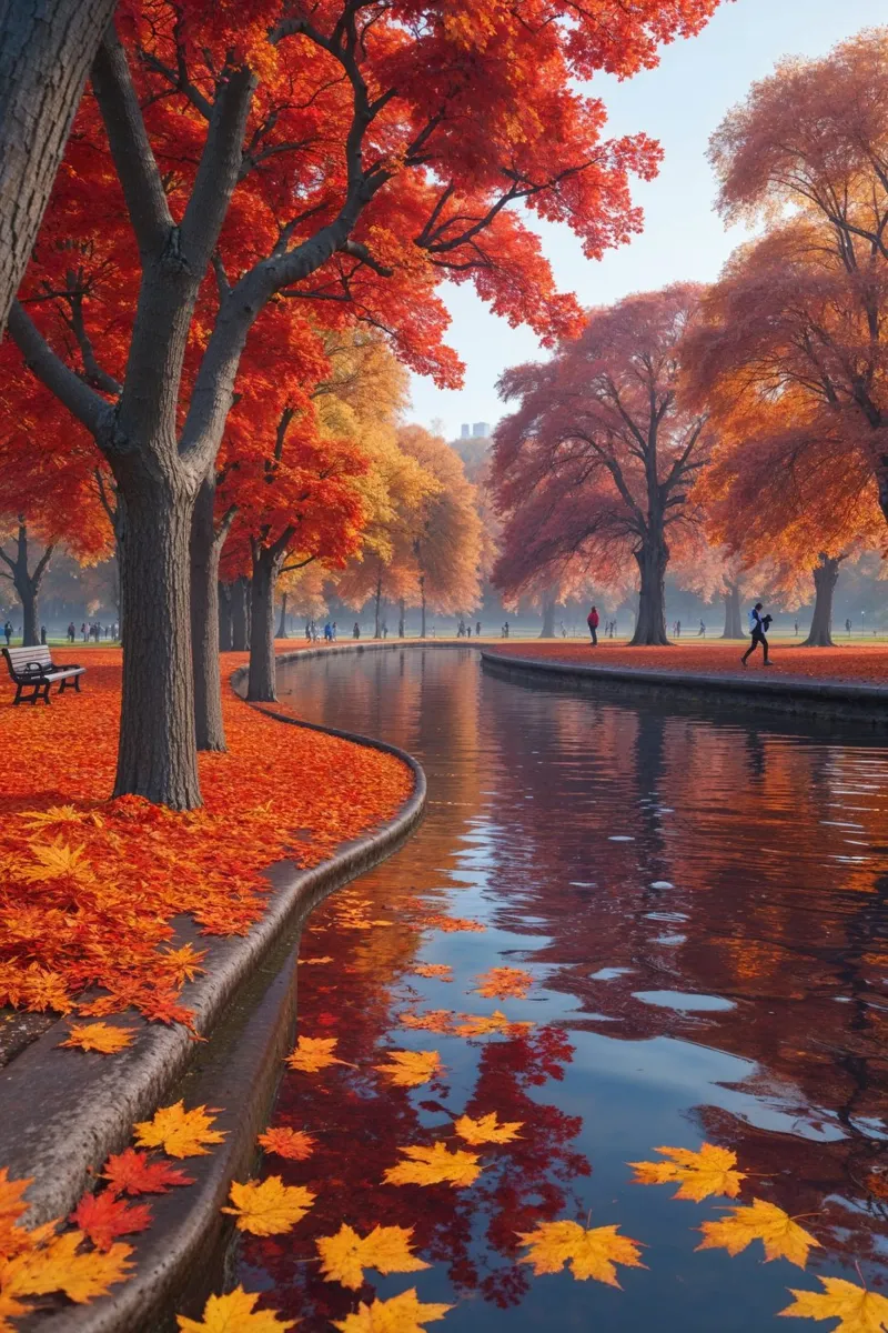 Hyde Park in full autumn bloom hahnemühle de AlbertKlee