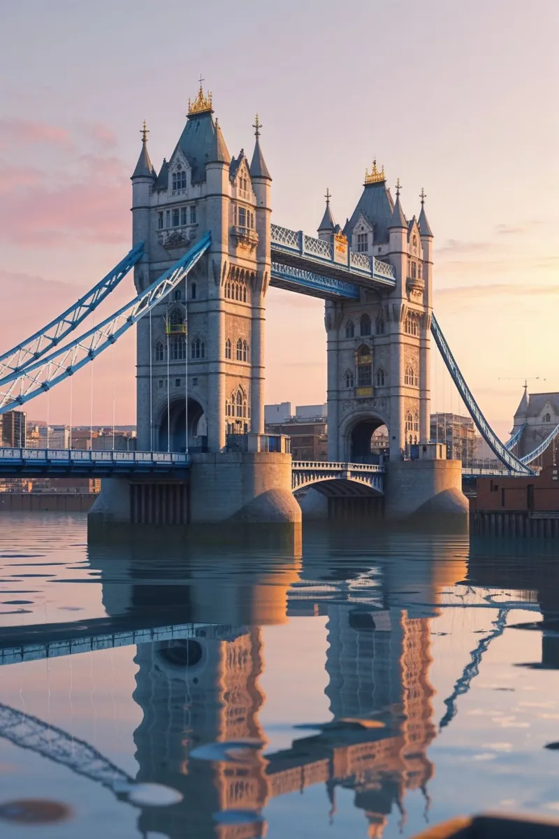 Tower Bridge Reflection at Dawn tela da AlbertKlee