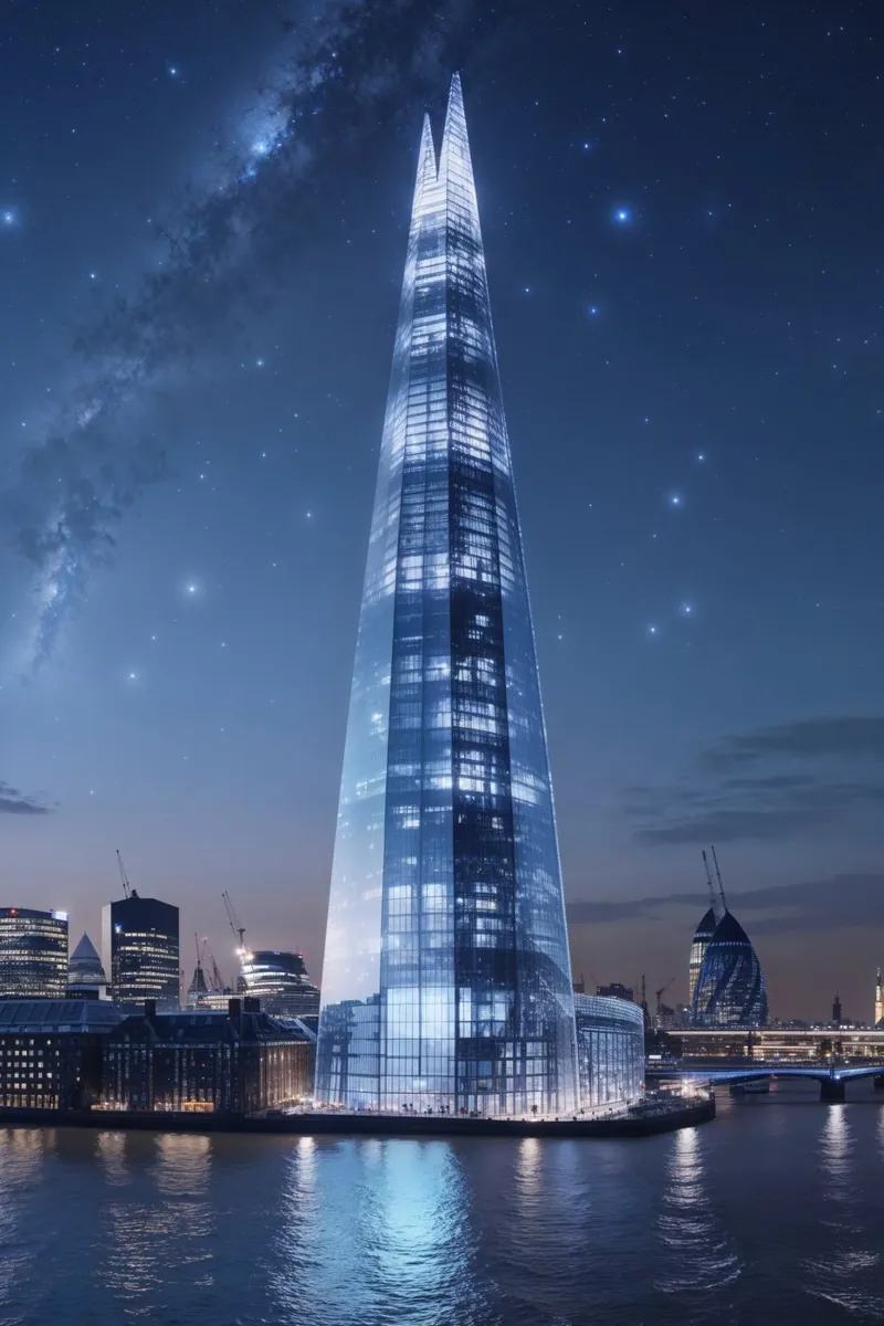 The Shard Illuminated by Starlight plexiglass da AlbertKlee