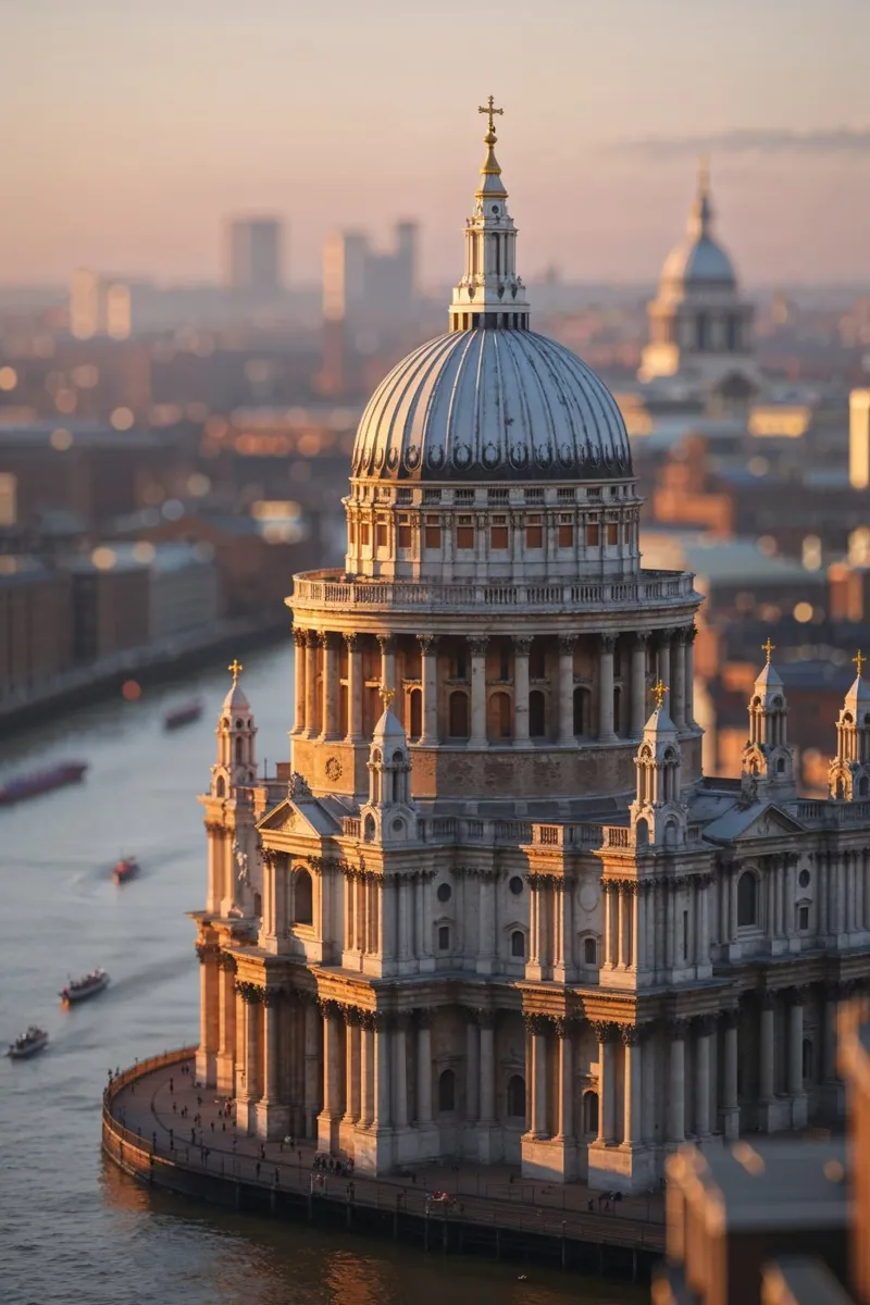 St. Paul's Cathedral: Riverside Majesty alluminio dibond da AlbertKlee