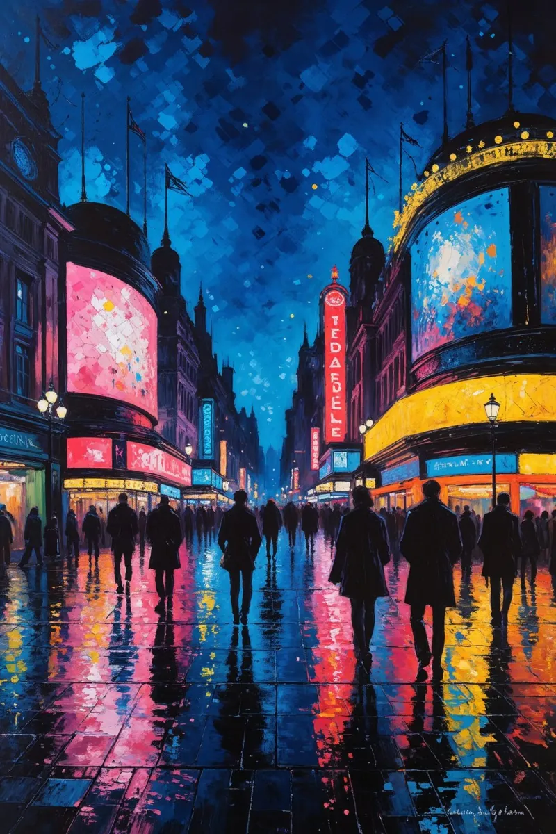 Neoimpressionist Vision of London's Heart alluminio dibond da AlbertKlee