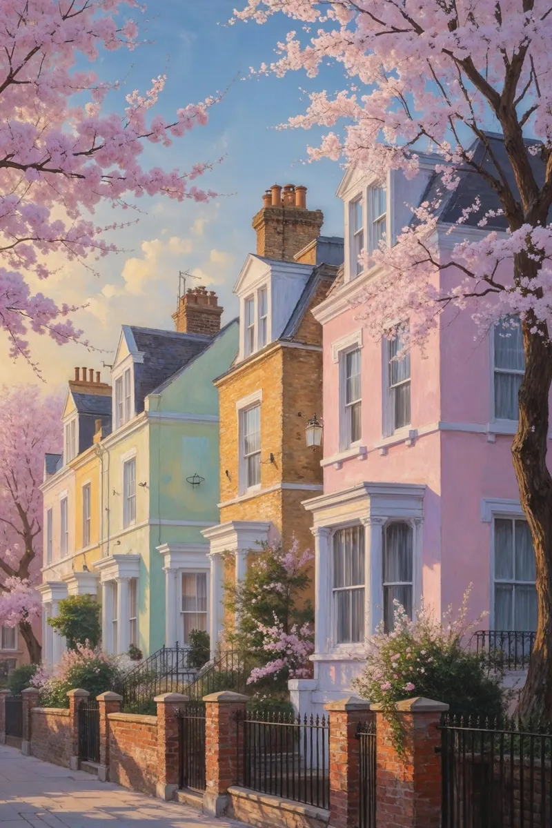 Charming Spring Blossoms in Notting Hill Hahnemühle von AlbertKlee