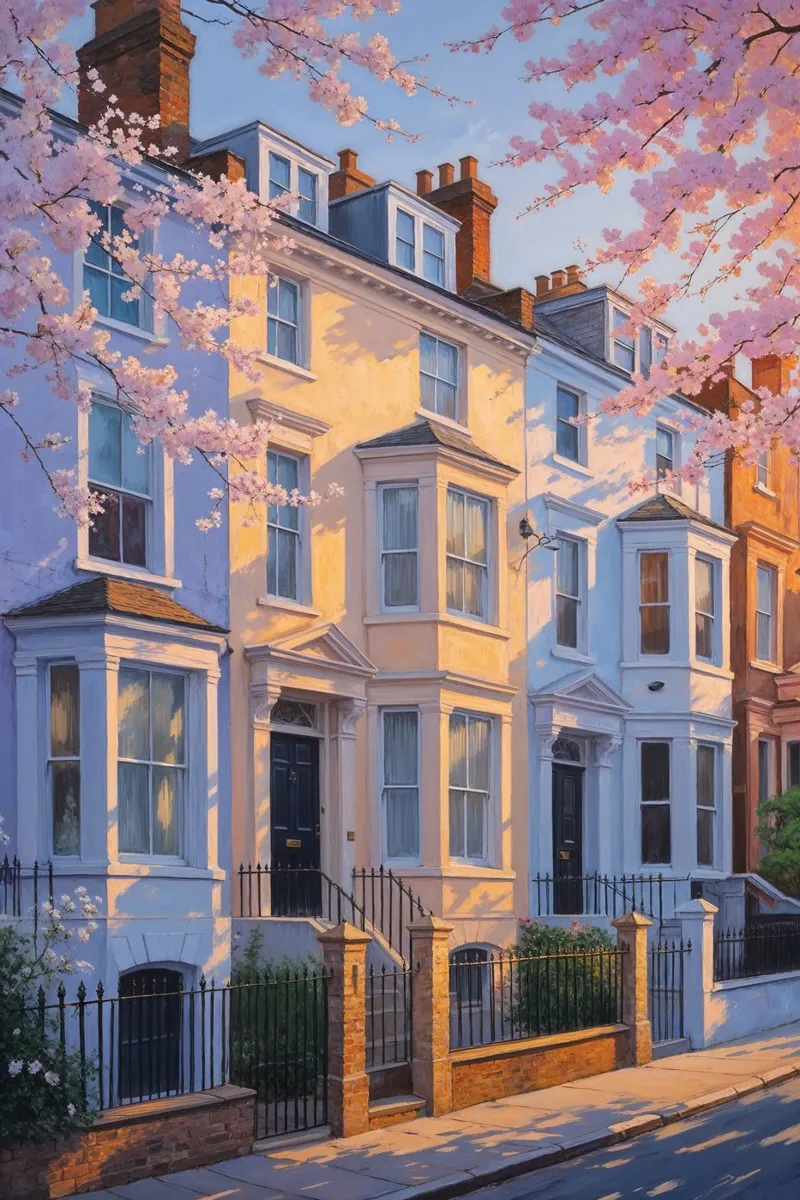 Spring Elegance in Notting Hill carta hahnemühle da AlbertKlee