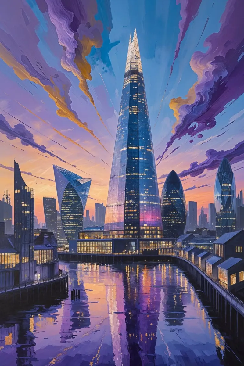 Cosmic Colors Surround The Shard plexiglass da AlbertKlee