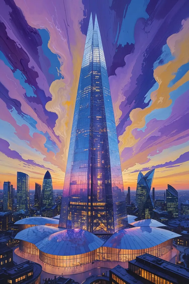 The Shard Illuminated in Fantasy metacrilato de AlbertKlee