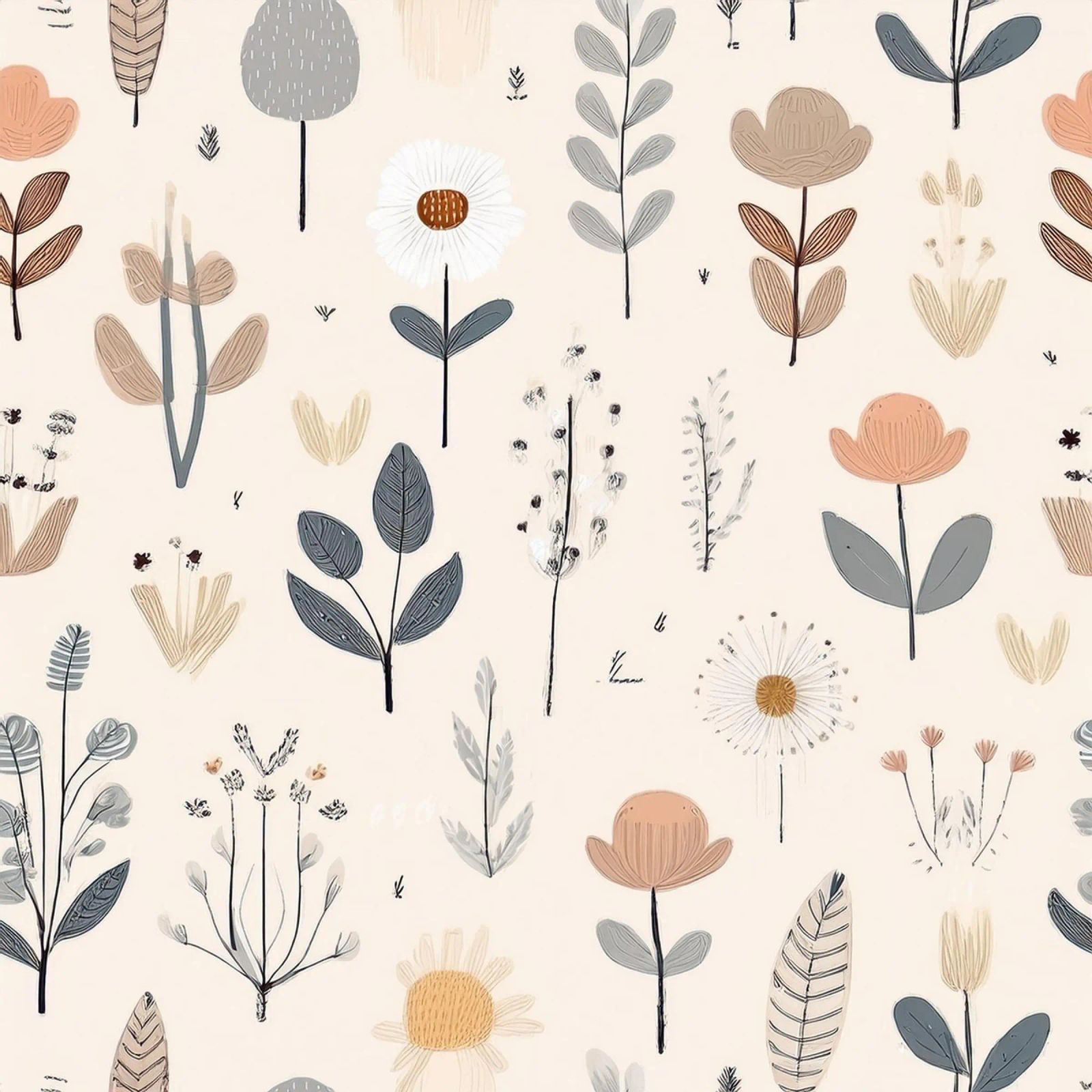 Elegantes Blumenmuster - Moderner botanischer Wandkunstdruck Poster von HoneyDesignsByK