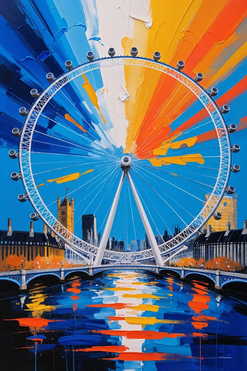 London Eye with Reflections poster da AlbertKlee