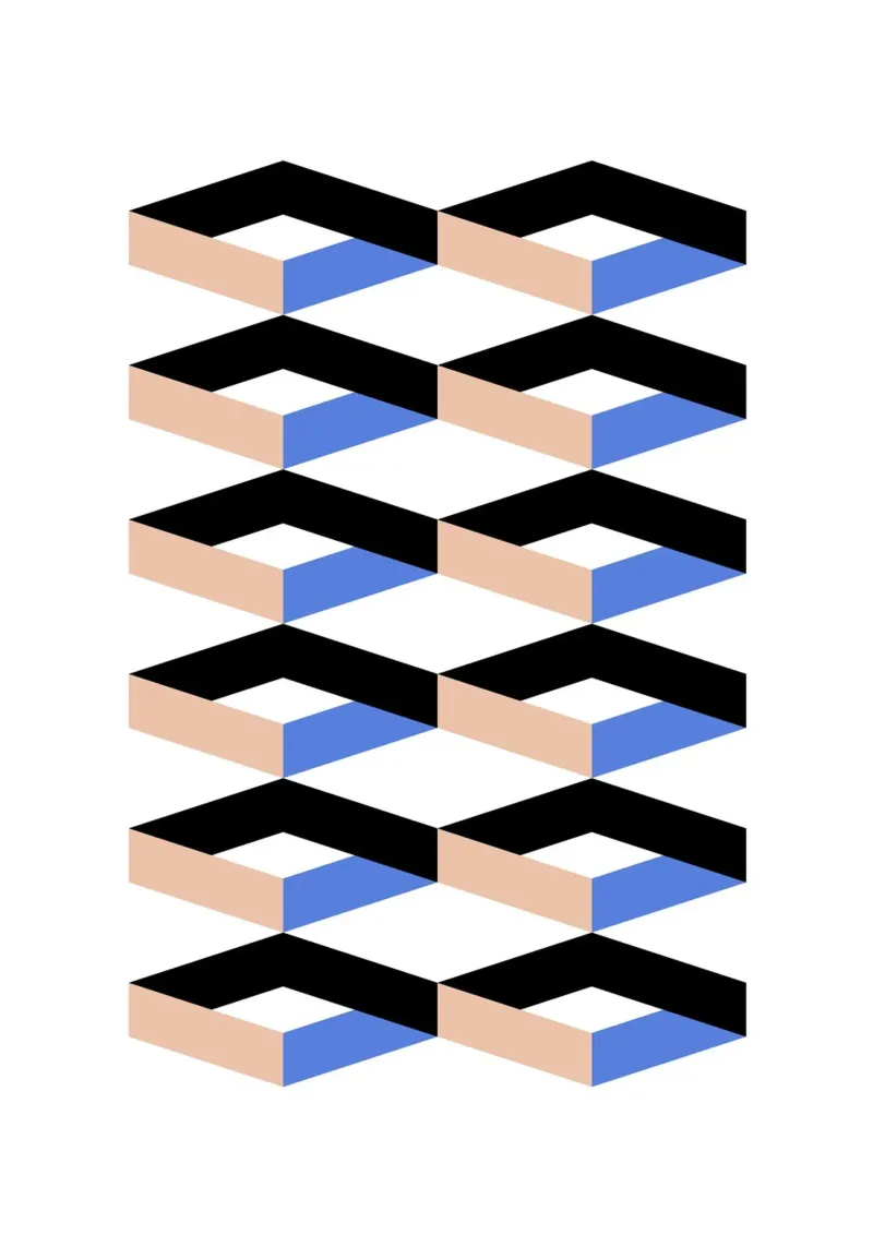 Arte dell'illusione ottica geometrica - Design moderno e minimalista pellicola backlit da kookiepixel
