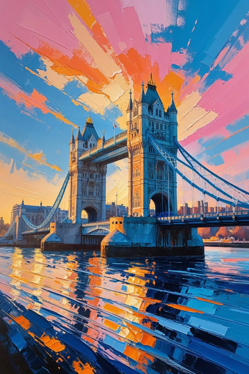 Morning Glow at Tower Bridge carta hahnemühle da AlbertKlee